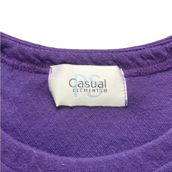 Women’s Casual Elements Purple Heavy Short Sleeve T Shirt - Picture 4 of 6